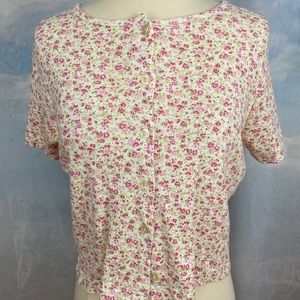 A. Byer Button-down Floral Size Medium